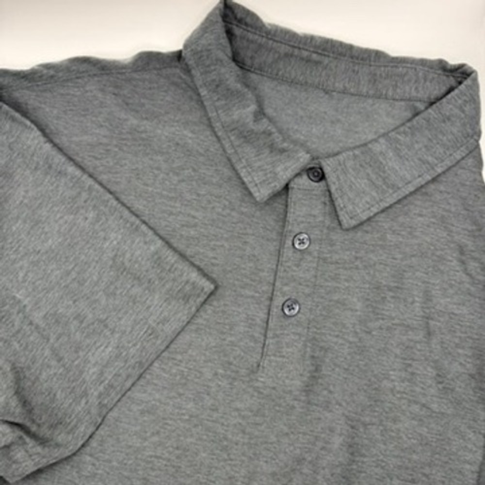 Vuori Polo Men Shirt Athletic Casual Short Sleeve‎ Extra Button Gray XL